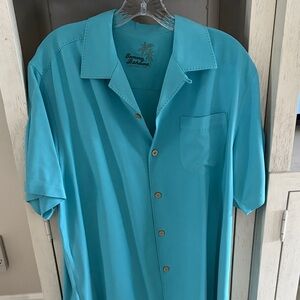 Tommy Bahama Men's Turquoise Button Down Shirt
